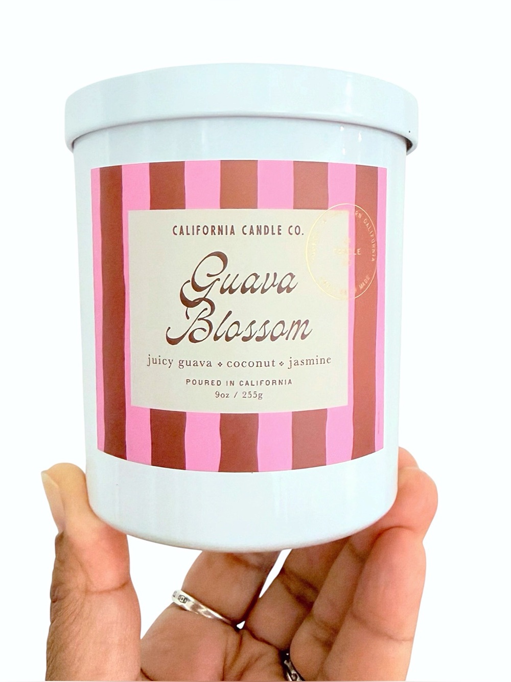 Leoben Company Guava Blossom Scented Candle - Pink